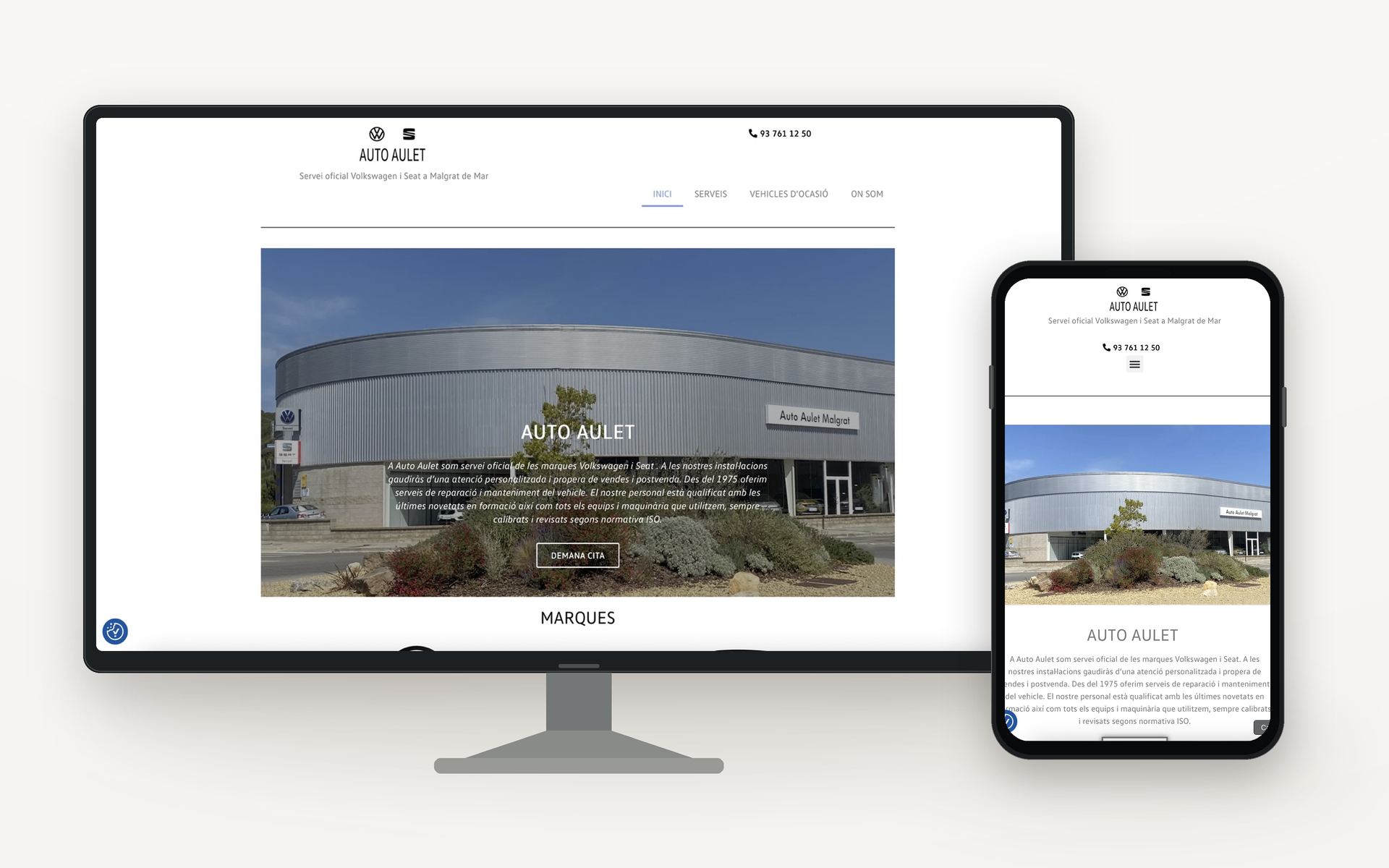 Diseño web de Auto Aulet
