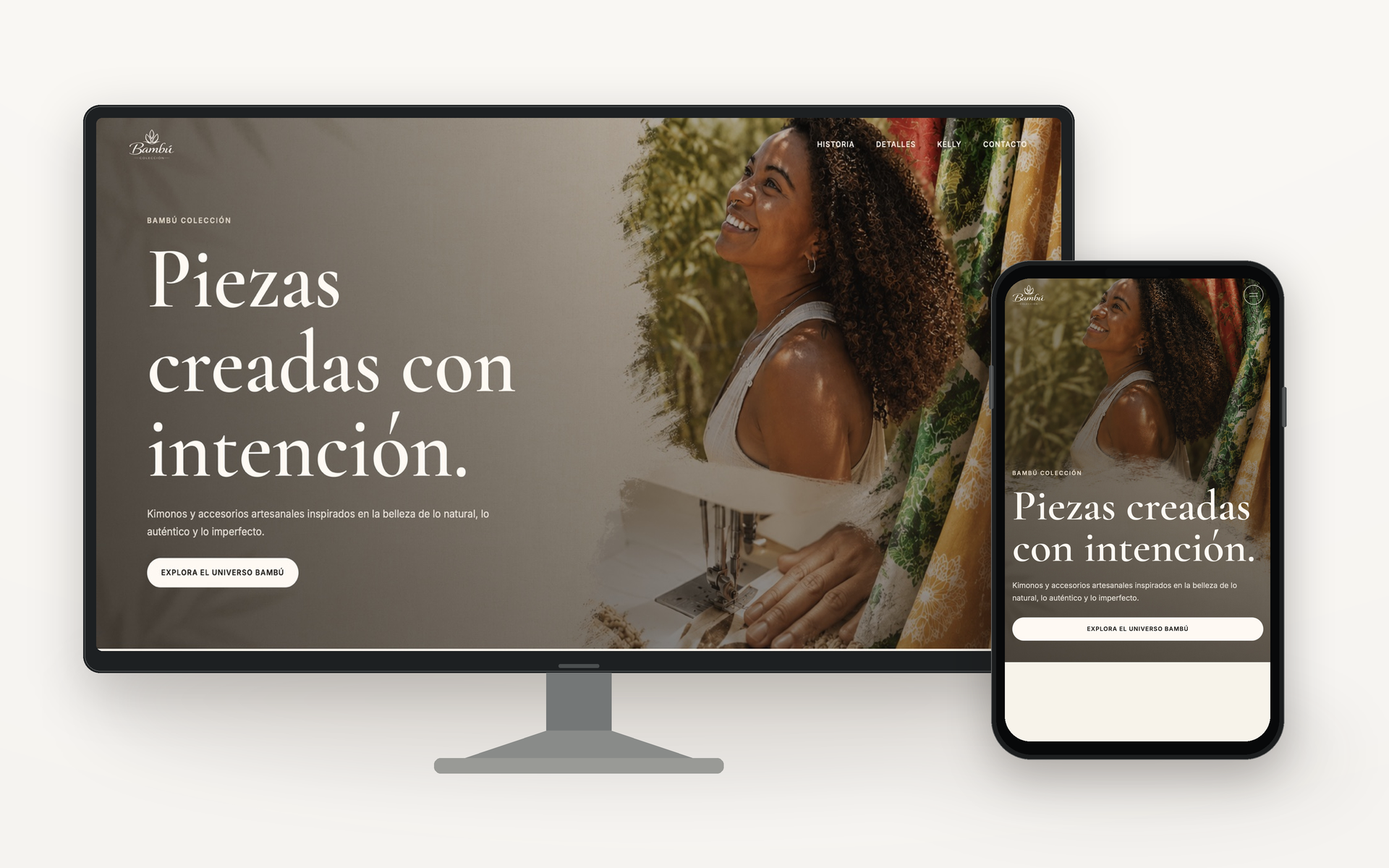 Diseño web de Bambú Colección