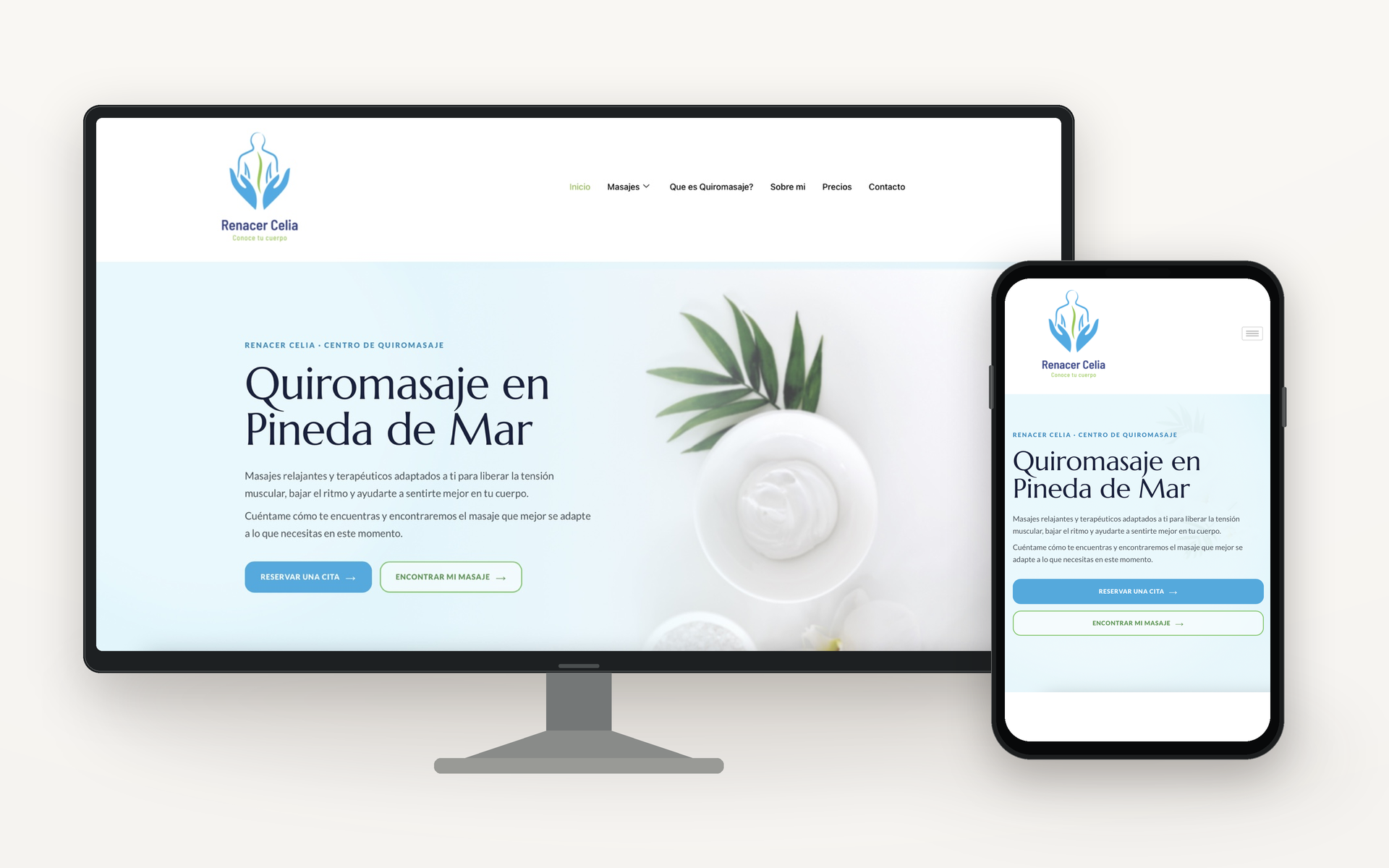 Diseño web de Renacer Celia