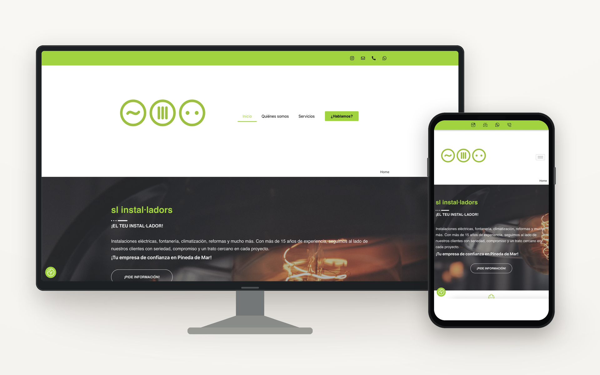 Diseño web de SL Instaladors